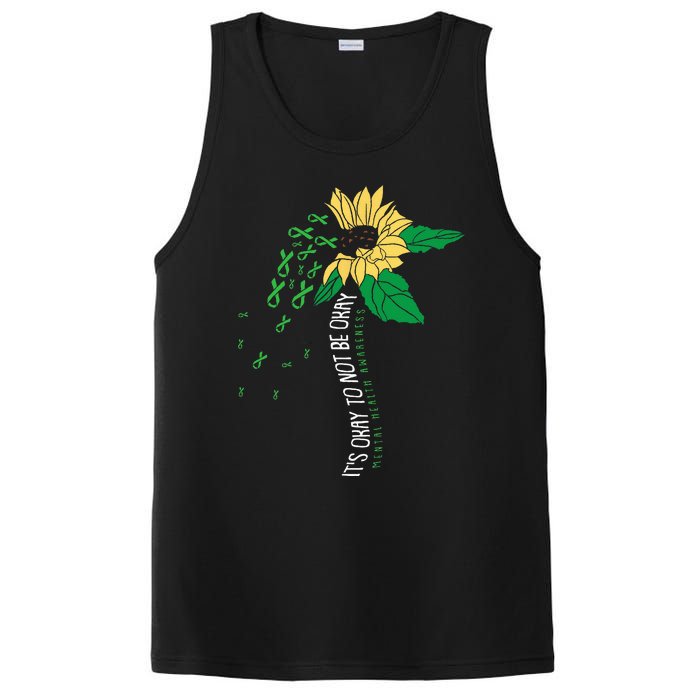 Its Ok Not To Be Ok Mental Health Awareness Sunflower Ribbon PosiCharge Competitor Tank