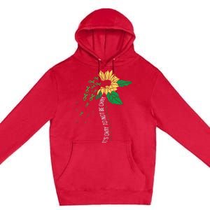 Its Ok Not To Be Ok Mental Health Awareness Sunflower Ribbon Premium Pullover Hoodie