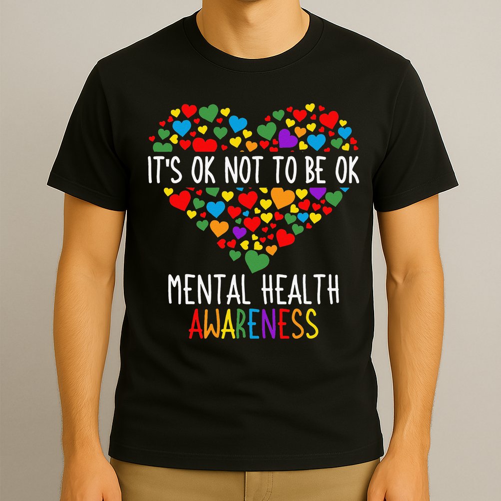 It's Ok Not To Be Ok Mental Health Awareness Green Ribbon T-Shirt