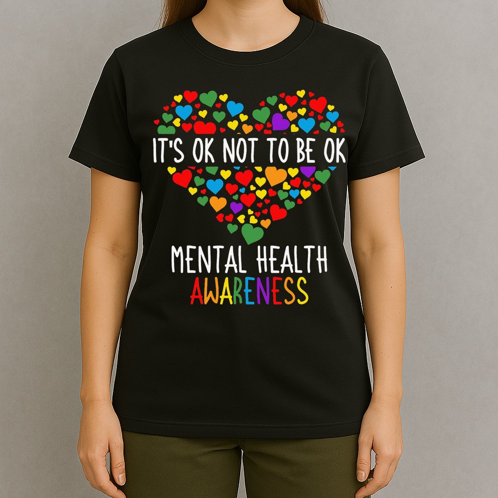 It's Ok Not To Be Ok Mental Health Awareness Green Ribbon T-Shirt