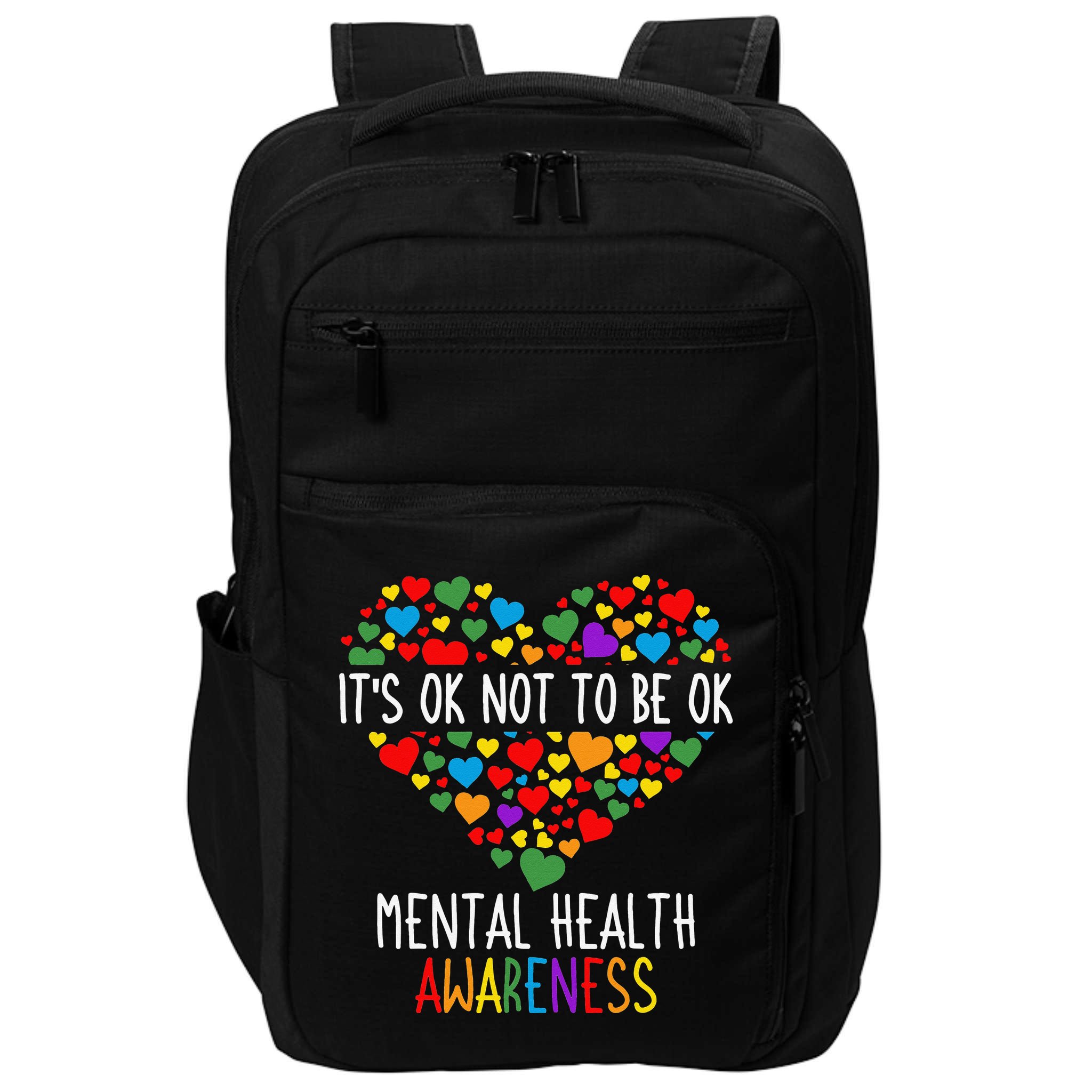 It's Ok Not To Be Ok Mental Health Awareness Green Ribbon Impact Tech Backpack