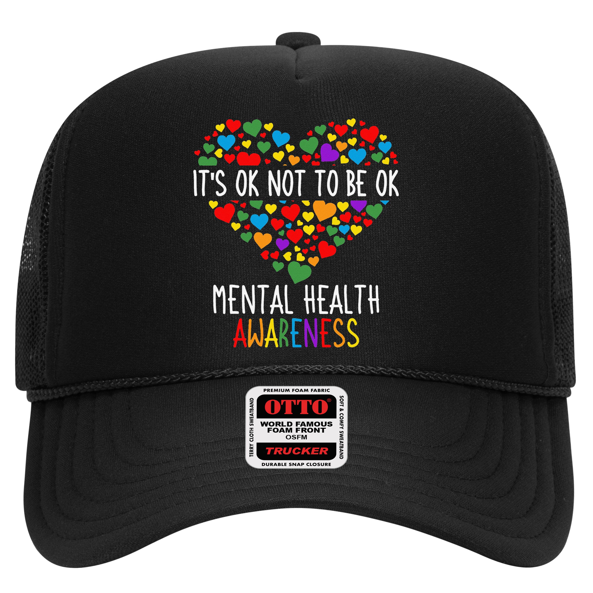 It's Ok Not To Be Ok Mental Health Awareness Green Ribbon Hat