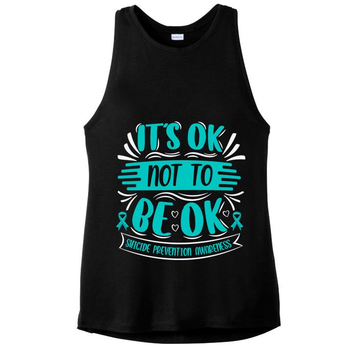 It's Ok Not To Be Ok Suicide Prevention Awareness Ladies PosiCharge Tri-Blend Wicking Tank