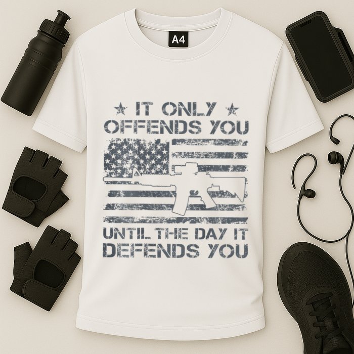 It Only Offends You Until The Day It Defends You Cooling Performance Crew T-Shirt
