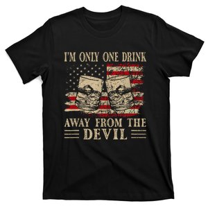 IM Only One Drinkaway From The Devilwesterndrinkwhiskey T-Shirt