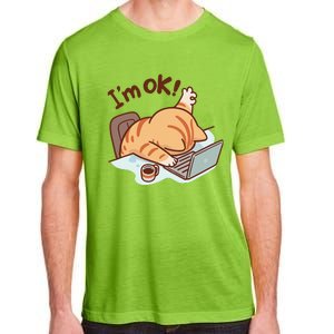 IM Ok Okay Cute Cat IM Fine Adult ChromaSoft Performance T-Shirt