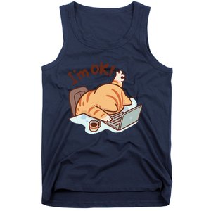 IM Ok Okay Cute Cat IM Fine Tank Top