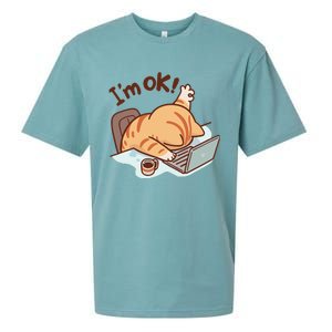 IM Ok Okay Cute Cat IM Fine Sueded Cloud Jersey T-Shirt