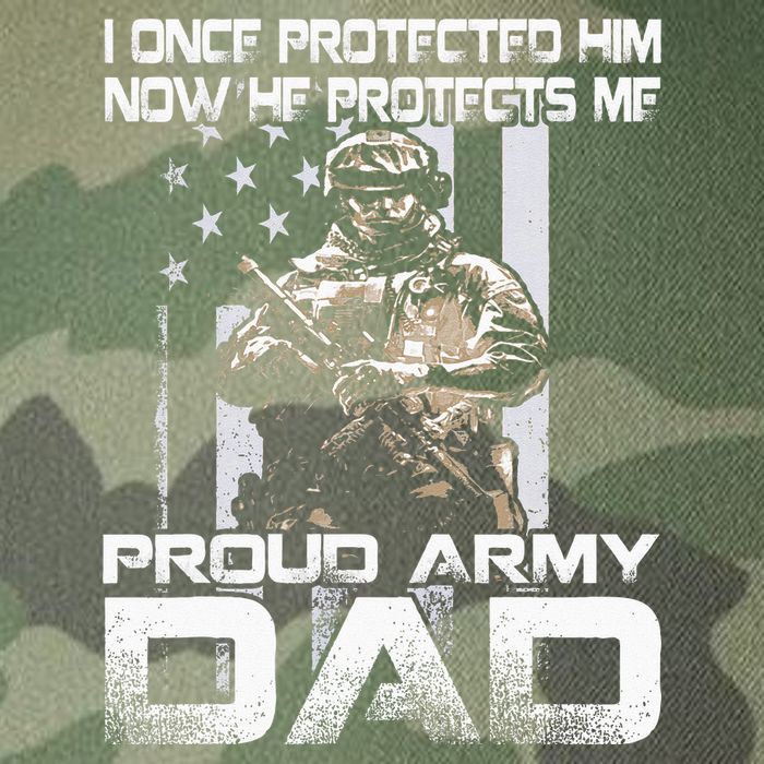 I Once Protected Him Now He Protects Me Proud Army Dad Legacy Tie Dye Trucker Hat