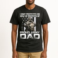 I Once Protected Him Now He Protects Me Proud Army Dad Tall T-Shirt