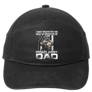 I Once Protected Him Now He Protects Me Proud Army Dad 7-Panel Snapback Hat