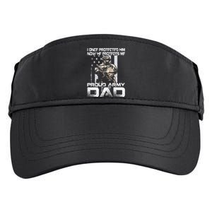 I Once Protected Him Now He Protects Me Proud Army Dad Adult Drive Performance Visor