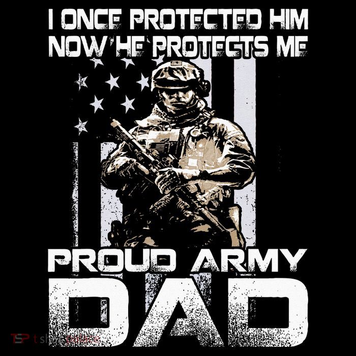 I Once Protected Him Now He Protects Me Proud Army Dad Bucket Hat
