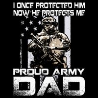 I Once Protected Him Now He Protects Me Proud Army Dad Drawstring Bag