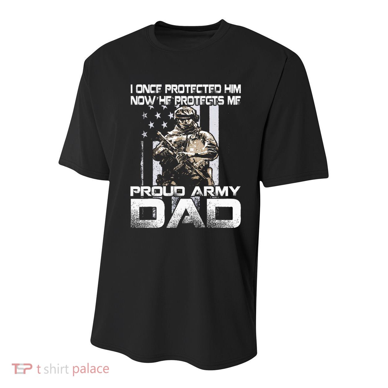 I Once Protected Him Now He Protects Me Proud Army Dad Youth Performance Sprint T-Shirt