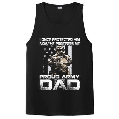 I Once Protected Him Now He Protects Me Proud Army Dad PosiCharge Competitor Tank