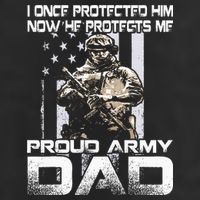 I Once Protected Him Now He Protects Me Proud Army Dad Microfiber Hand Towel