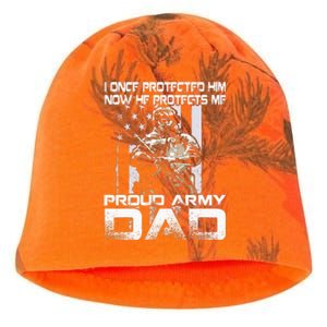 I Once Protected Him Now He Protects Me Proud Army Dad Kati - Camo Knit Beanie