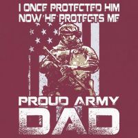 I Once Protected Him Now He Protects Me Proud Army Dad 16oz Travel Tumbler