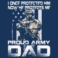 I Once Protected Him Now He Protects Me Proud Army Dad Infant Baby Jersey Bodysuit