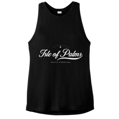 Isle Of Palms South Carolina Vintage Retro Ladies PosiCharge Tri-Blend Wicking Tank