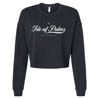 Isle Of Palms South Carolina Vintage Retro Cropped Pullover Crew