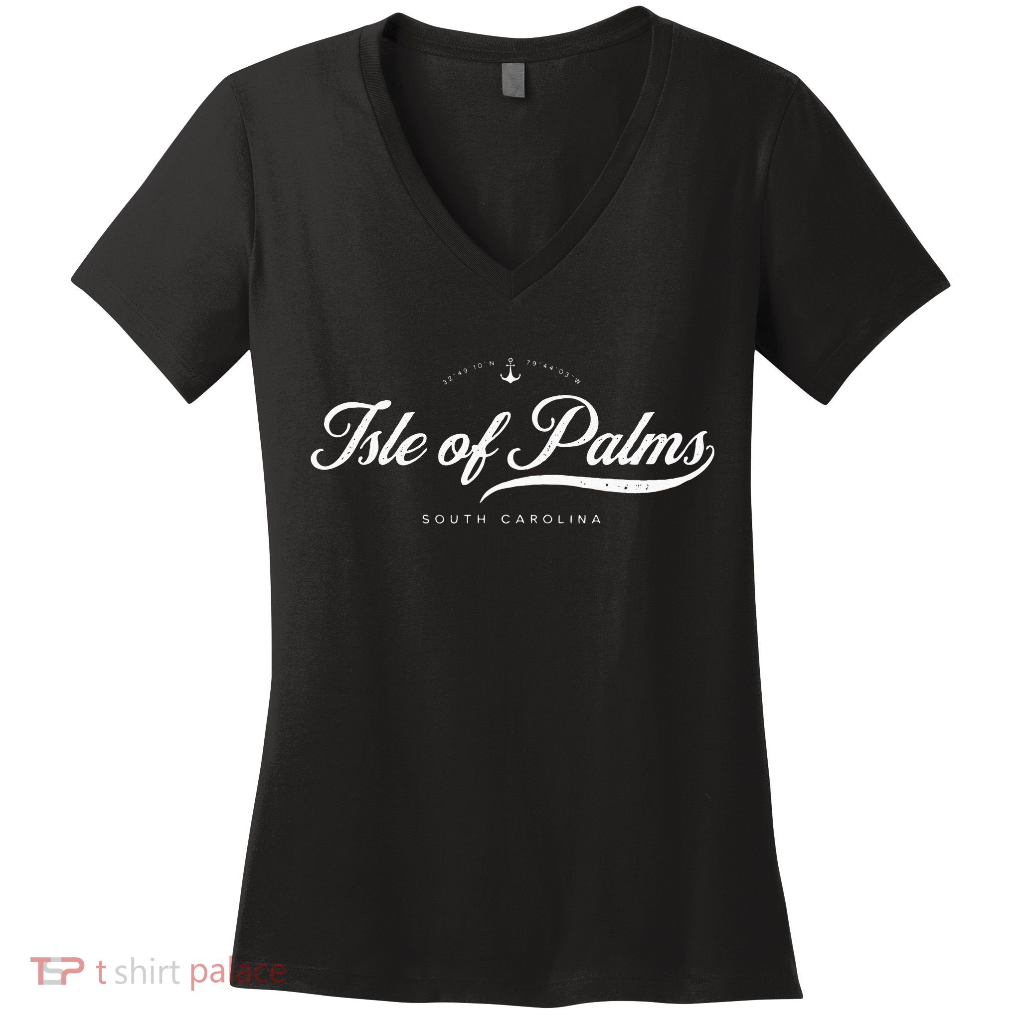 Isle Of Palms South Carolina Vintage Retro Women's V-Neck T-Shirt