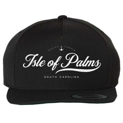 Isle Of Palms South Carolina Vintage Retro Wool Snapback Cap