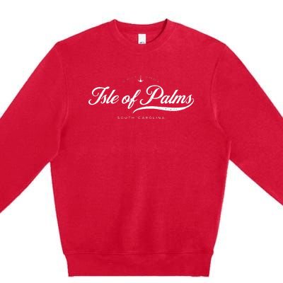 Isle Of Palms South Carolina Vintage Retro Premium Crewneck Sweatshirt