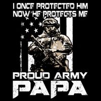 I Once Protected Him Now He Protects Me Proud Army Papa Impact Tech Backpack