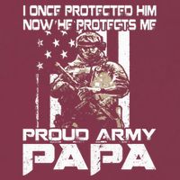 I Once Protected Him Now He Protects Me Proud Army Papa 16oz Travel Tumbler