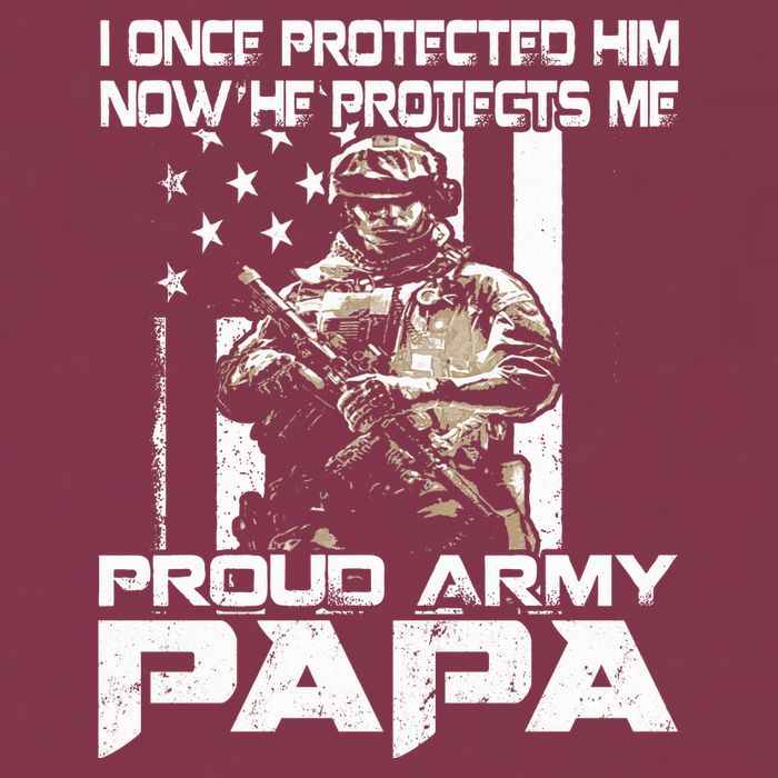 I Once Protected Him Now He Protects Me Proud Army Papa 16oz Travel Tumbler