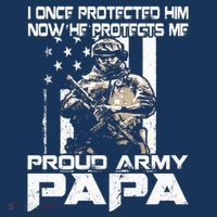 I Once Protected Him Now He Protects Me Proud Army Papa Youth Performance Sprint T-Shirt