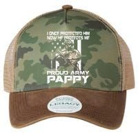 I Once Protected Him Now He Protects Me Proud Army Pappy Legacy Tie Dye Trucker Hat