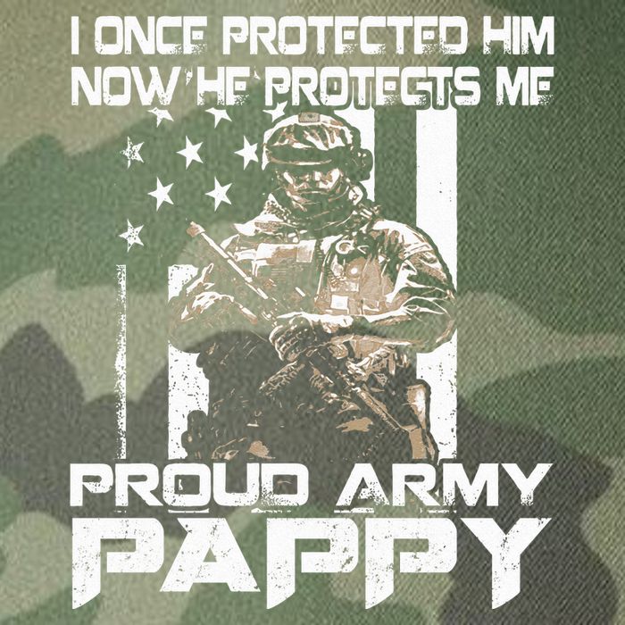 I Once Protected Him Now He Protects Me Proud Army Pappy Legacy Tie Dye Trucker Hat