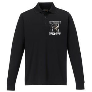 I Once Protected Him Now He Protects Me Proud Army Pappy Performance Long Sleeve Polo