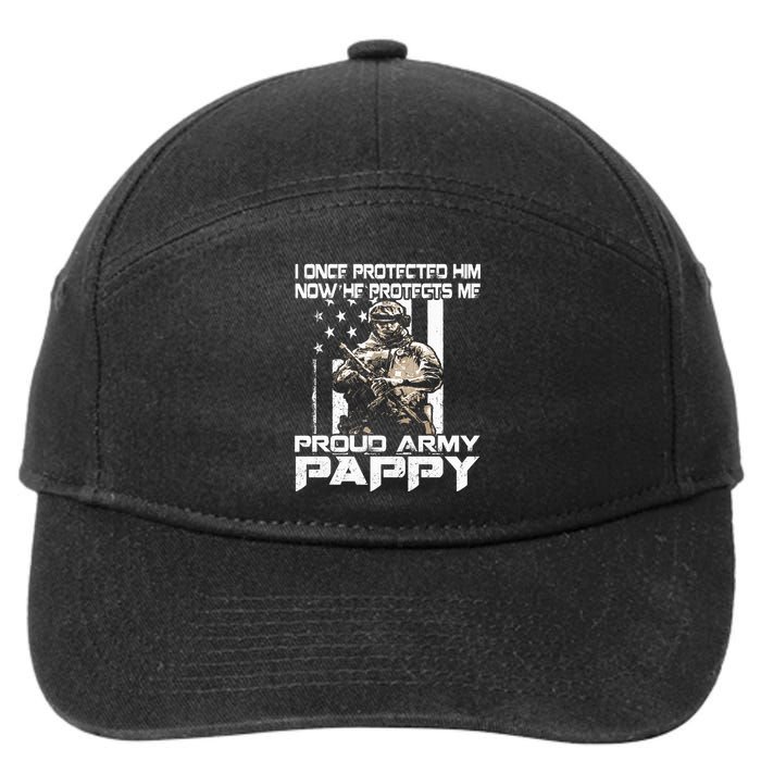 I Once Protected Him Now He Protects Me Proud Army Pappy 7-Panel Snapback Hat