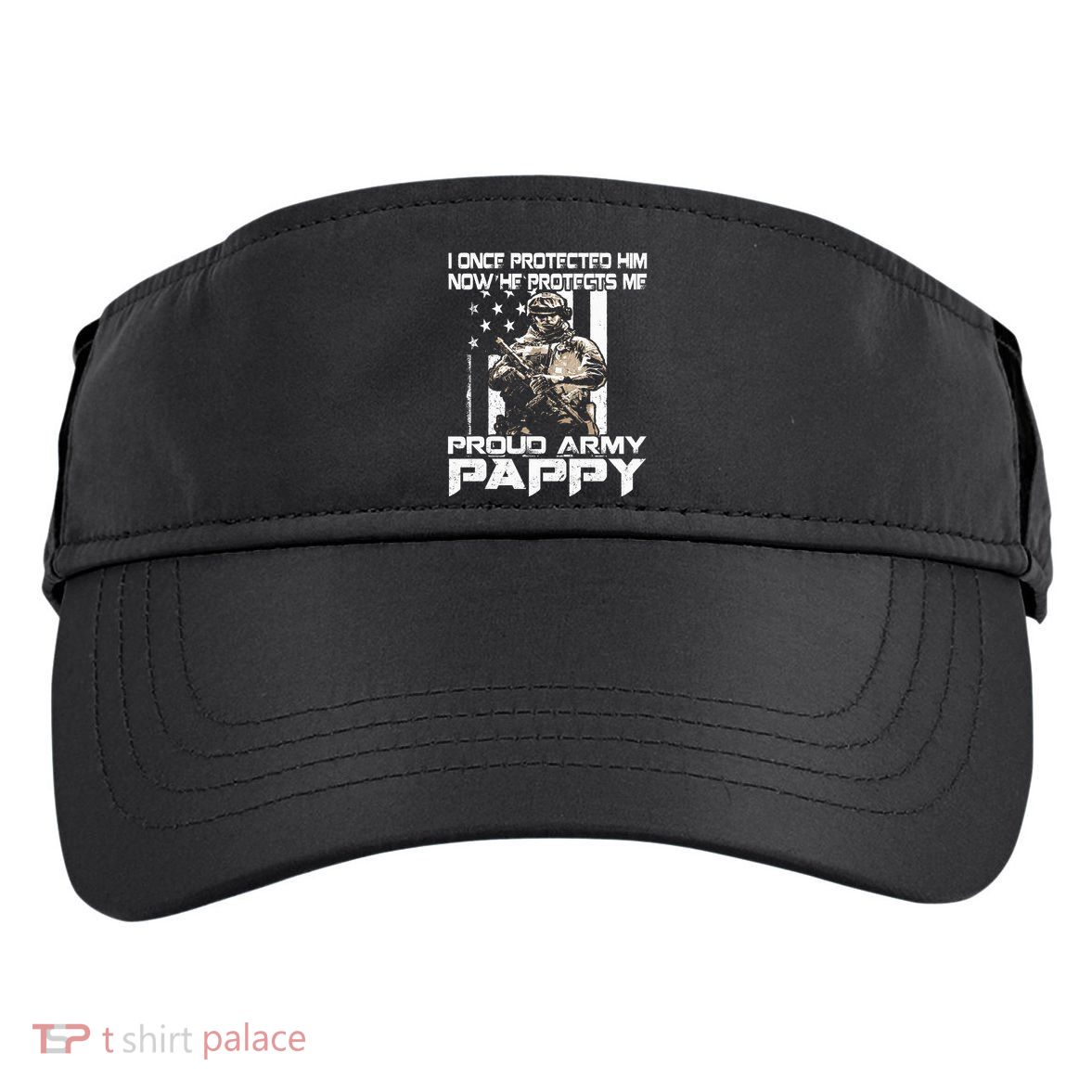 I Once Protected Him Now He Protects Me Proud Army Pappy Adult Drive Performance Visor
