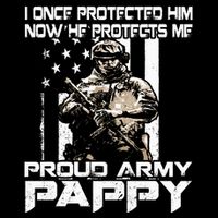 I Once Protected Him Now He Protects Me Proud Army Pappy Drawstring Bag