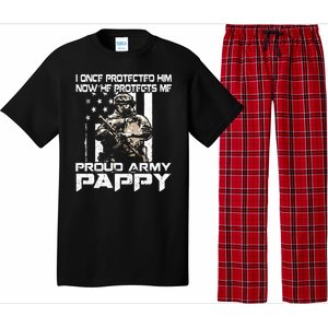 I Once Protected Him Now He Protects Me Proud Army Pappy Pajama Set