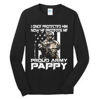 I Once Protected Him Now He Protects Me Proud Army Pappy Tall Long Sleeve T-Shirt