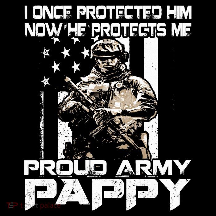I Once Protected Him Now He Protects Me Proud Army Pappy Tank Top