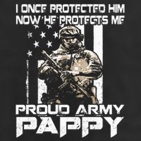 I Once Protected Him Now He Protects Me Proud Army Pappy Microfiber Hand Towel