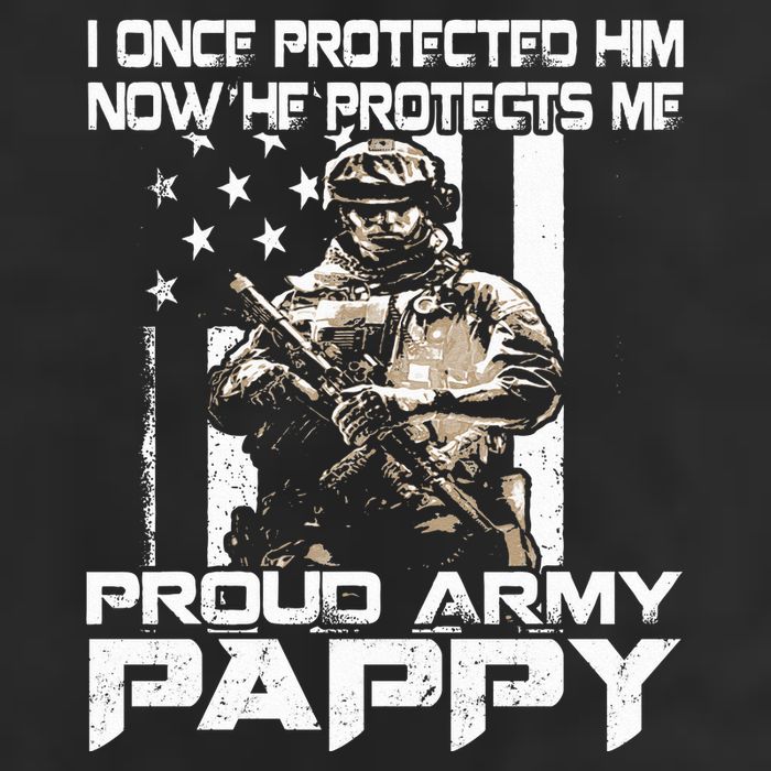 I Once Protected Him Now He Protects Me Proud Army Pappy Microfiber Hand Towel