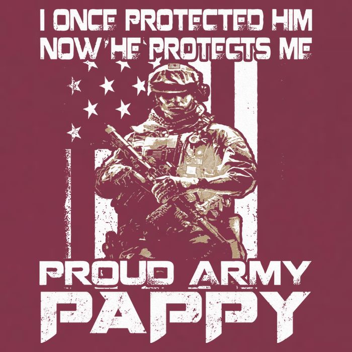 I Once Protected Him Now He Protects Me Proud Army Pappy 16oz Travel Tumbler