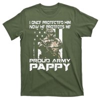 I Once Protected Him Now He Protects Me Proud Army Pappy T-Shirt