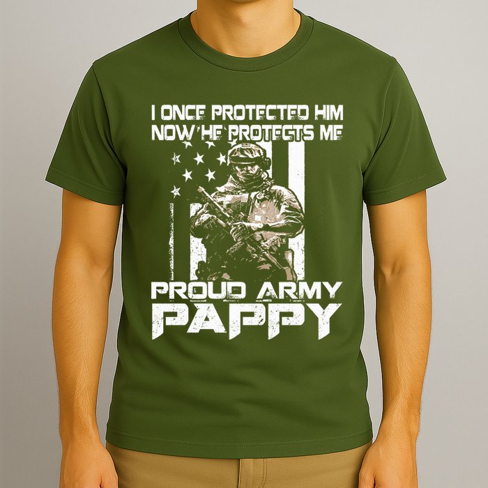 I Once Protected Him Now He Protects Me Proud Army Pappy T-Shirt