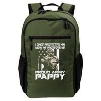 I Once Protected Him Now He Protects Me Proud Army Pappy Backpack