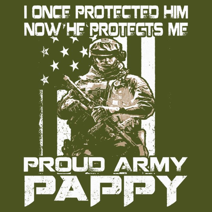 I Once Protected Him Now He Protects Me Proud Army Pappy Sustainable Bucket Hat