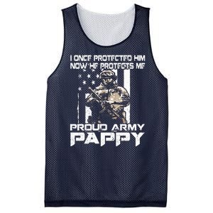 I Once Protected Him Now He Protects Me Proud Army Pappy Mesh Reversible Basketball Jersey Tank